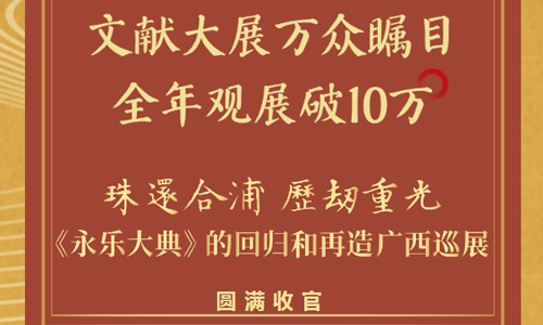 文献大展万众瞩目 全年观展破10万 “珠还合浦 历劫重光——《永乐大典》的回归和再造”广西巡展圆满收官